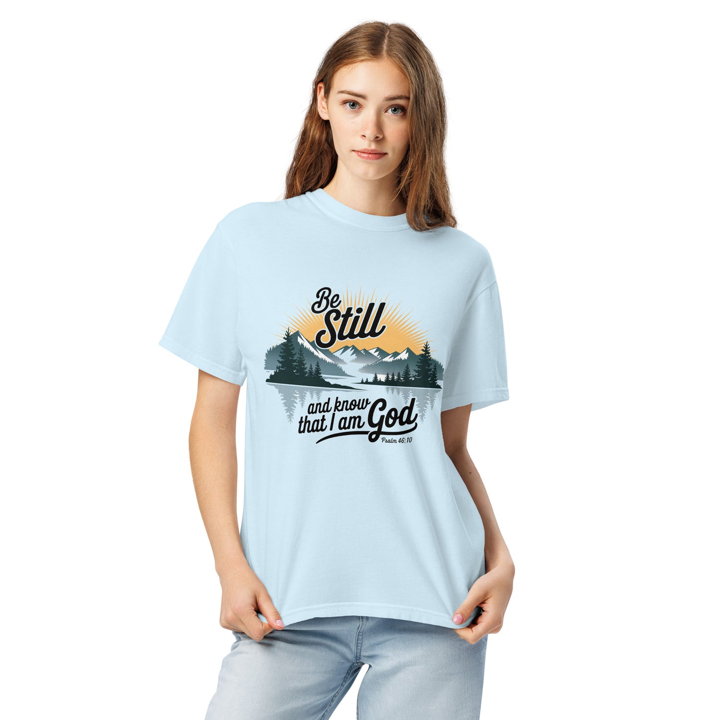 Be Still T-shirt  Christian Bible Verse T-Shirt