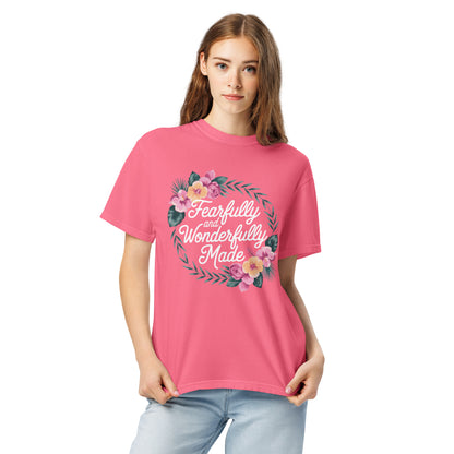 Fearfully and Wonderfully Made  Christian Bible Verse T-Shirt