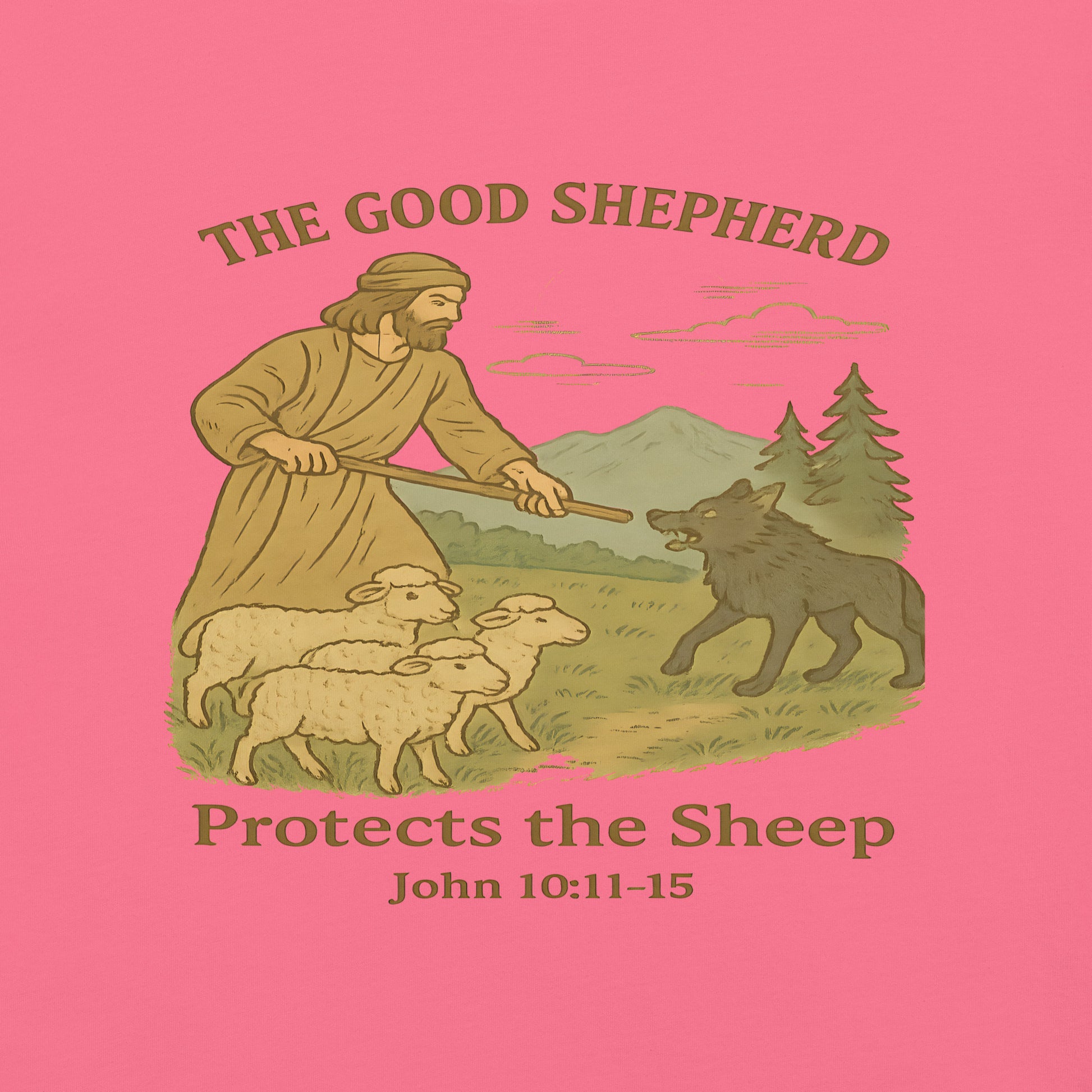 The Good Shepard  Christian Bible Verse T-Shirt