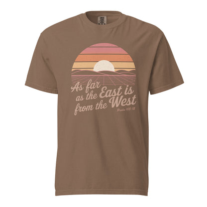 As Far as The East is from the West  Christian Bible Verse T-Shirt