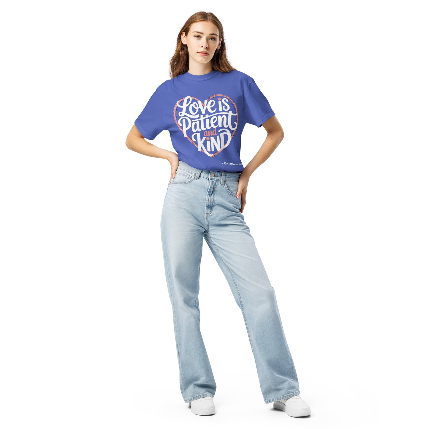 Love is Patient and Kind  Christian Bible Verse T-Shirt