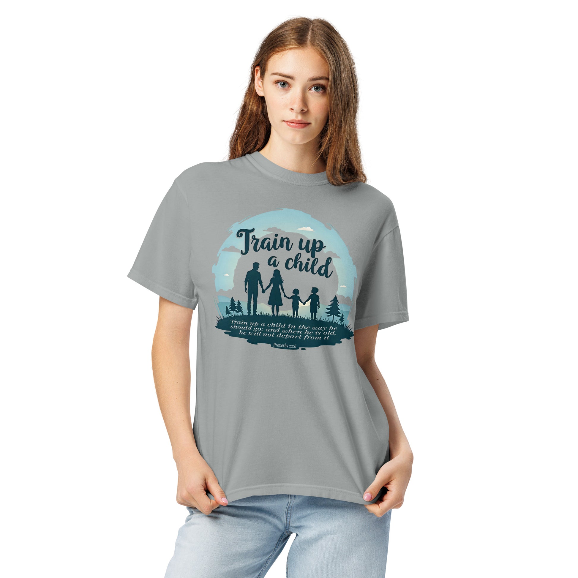 Train up a Child  Christian Bible Verse T-Shirt