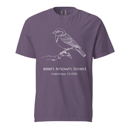 Seen Known Loved Sparrow  Christian Bible Verse T-Shirt