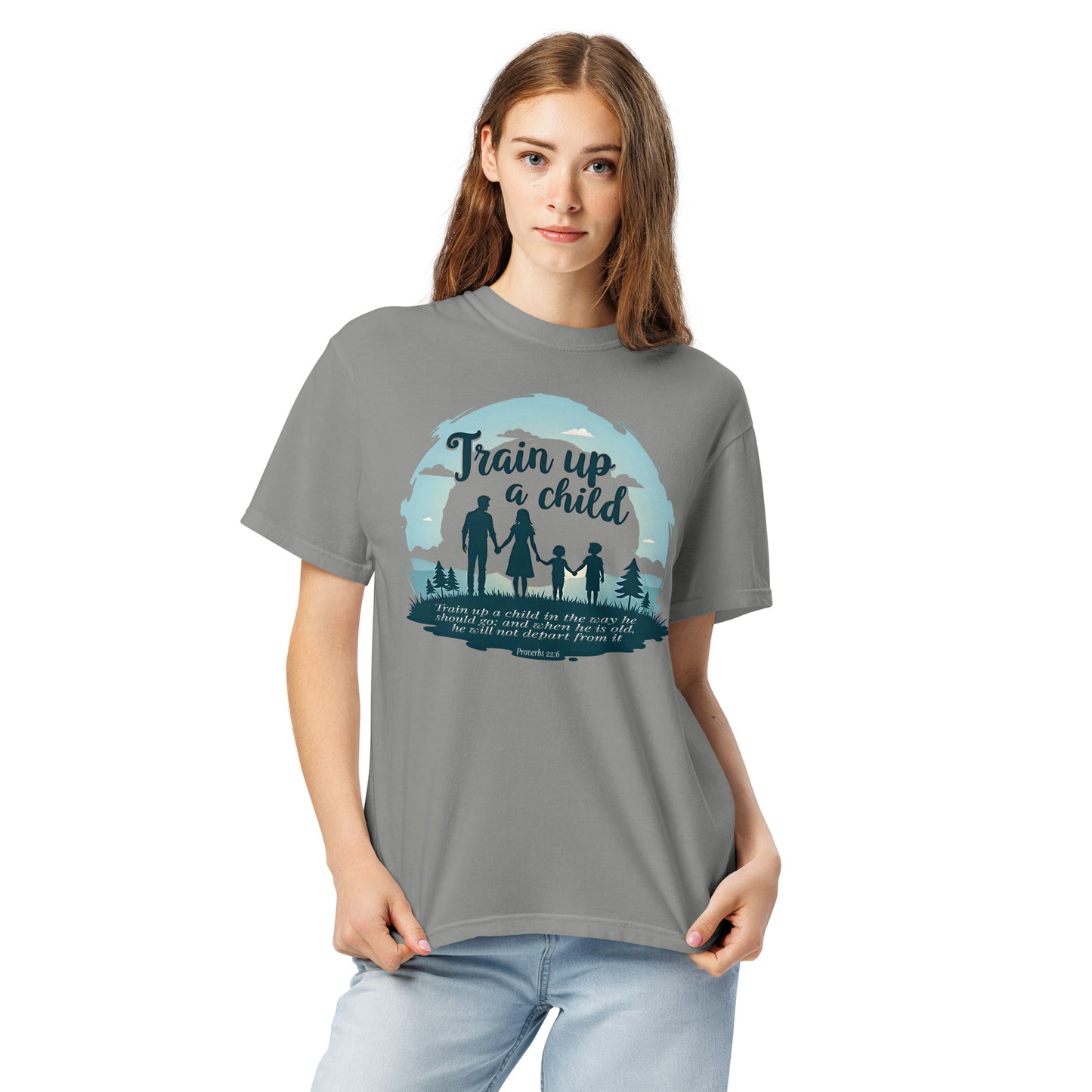 Train up a Child  Christian Bible Verse T-Shirt