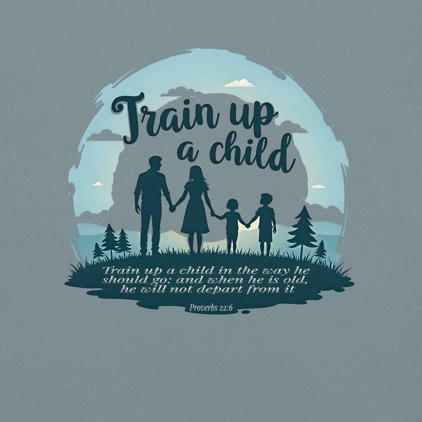 Train up a Child  Christian Bible Verse T-Shirt