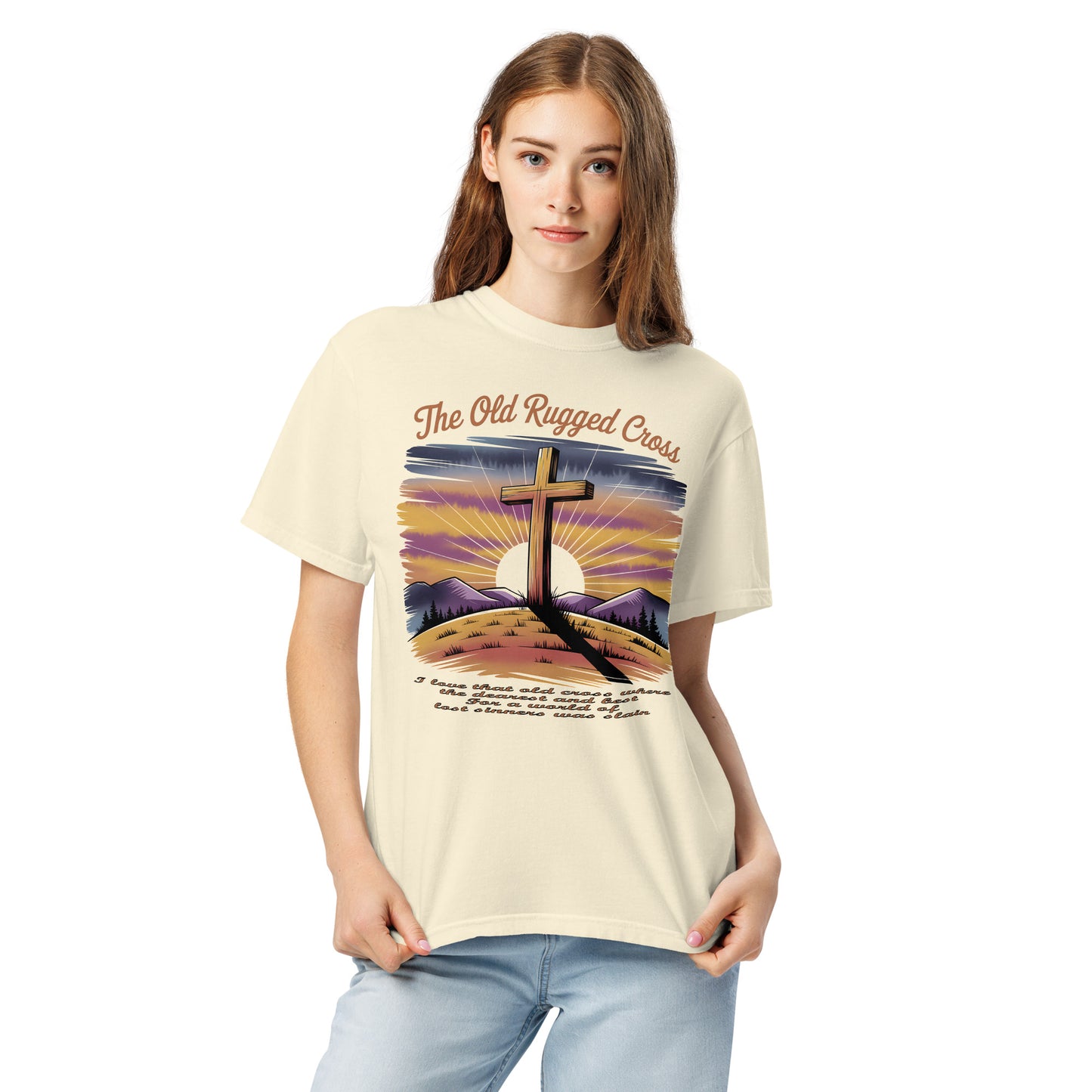 The Old Rugged Cross  Christian Bible Verse T-Shirt