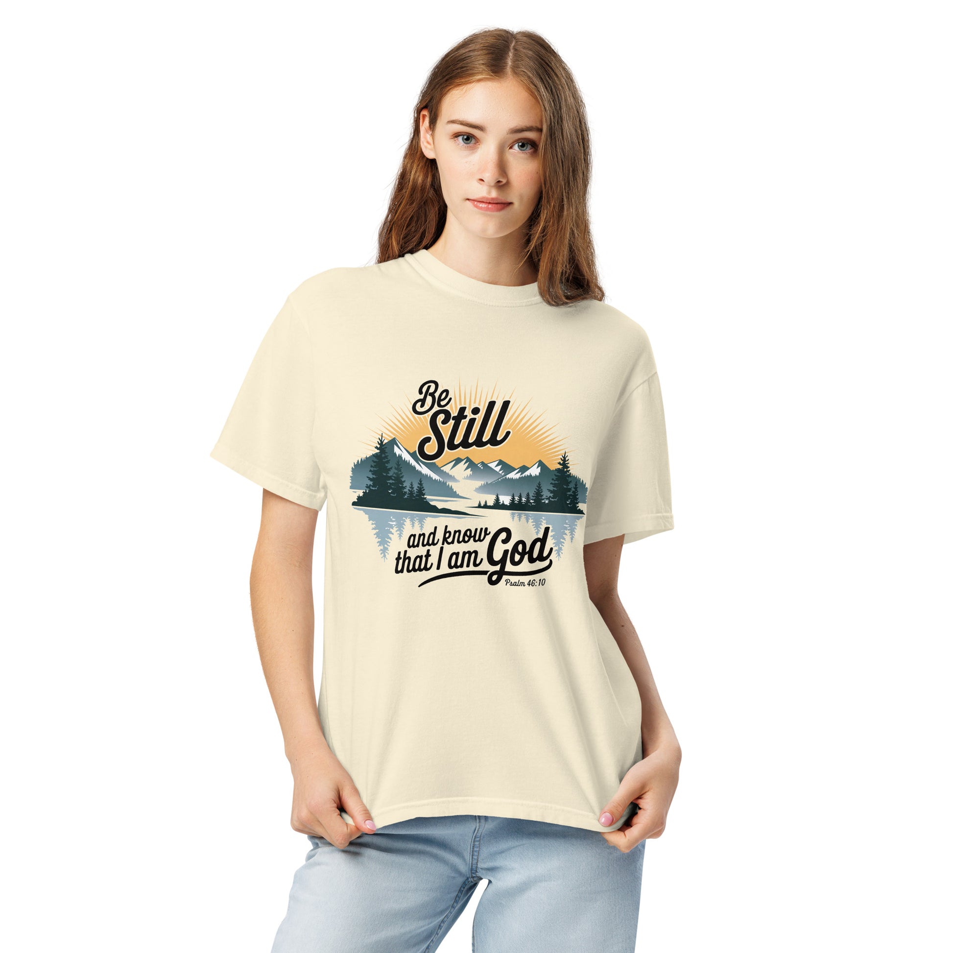 Be Still T-shirt  Christian Bible Verse T-Shirt