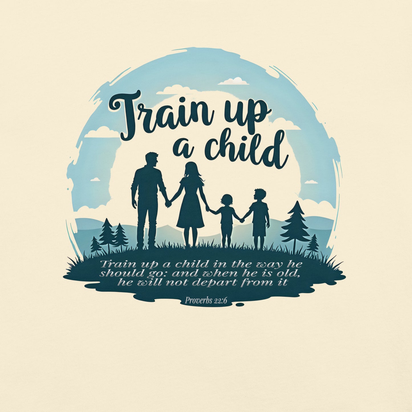 Train up a Child  Christian Bible Verse T-Shirt