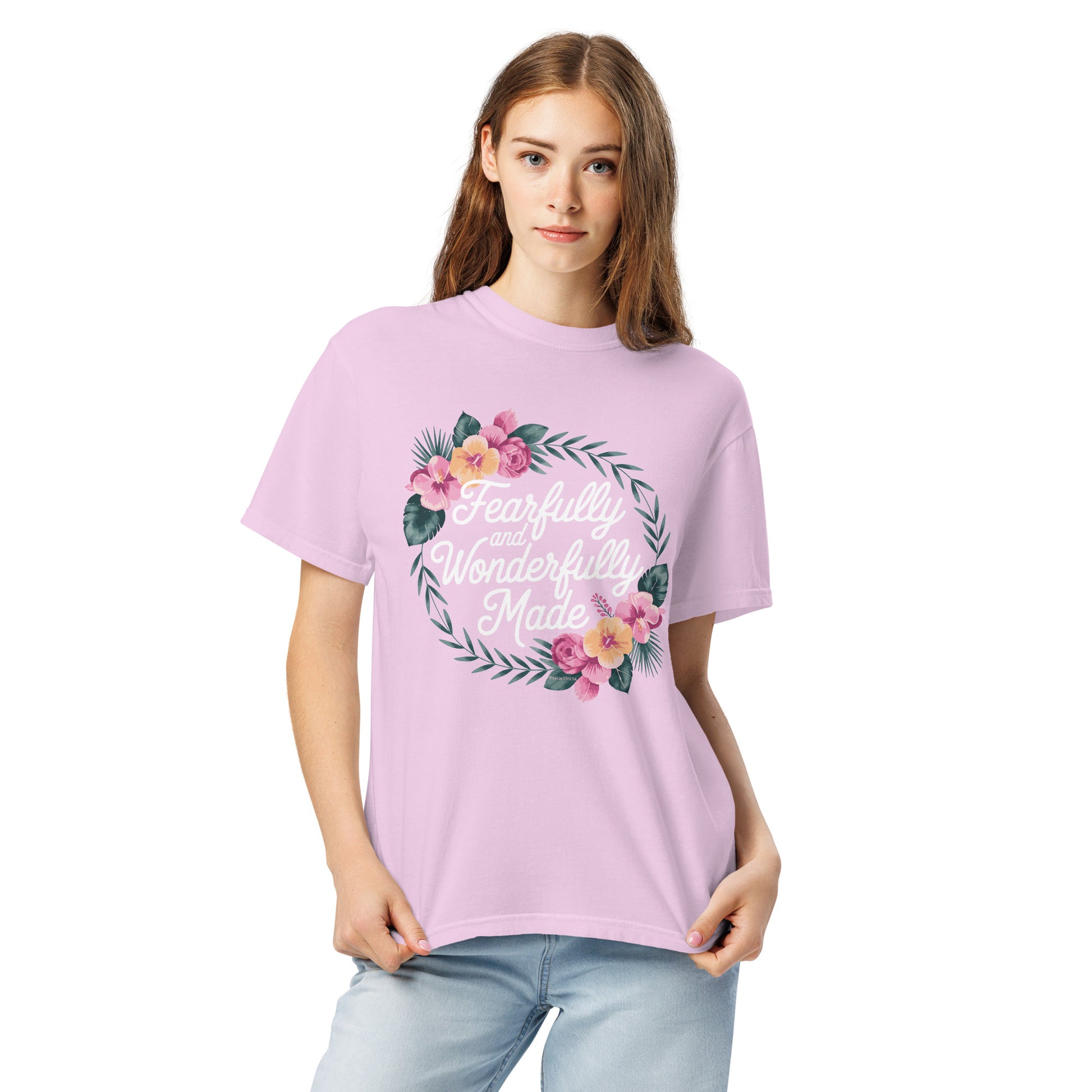 Fearfully and Wonderfully Made  Christian Bible Verse T-Shirt