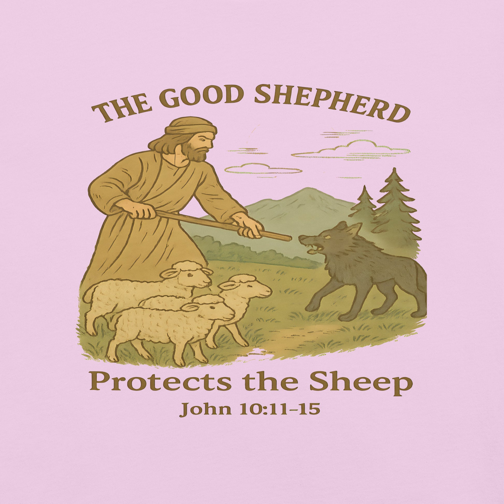 The Good Shepard  Christian Bible Verse T-Shirt