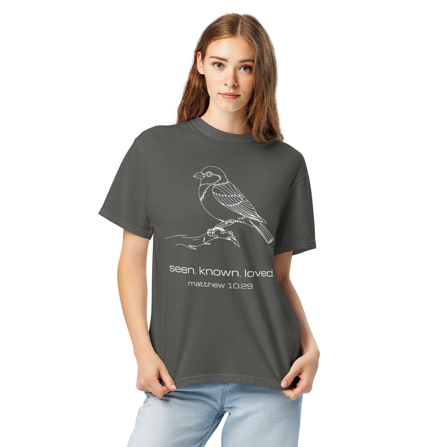 Seen Known Loved Sparrow  Christian Bible Verse T-Shirt