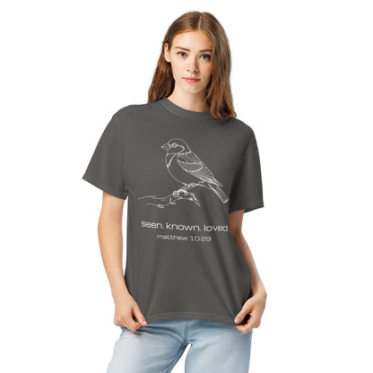 Seen Known Loved Sparrow  Christian Bible Verse T-Shirt