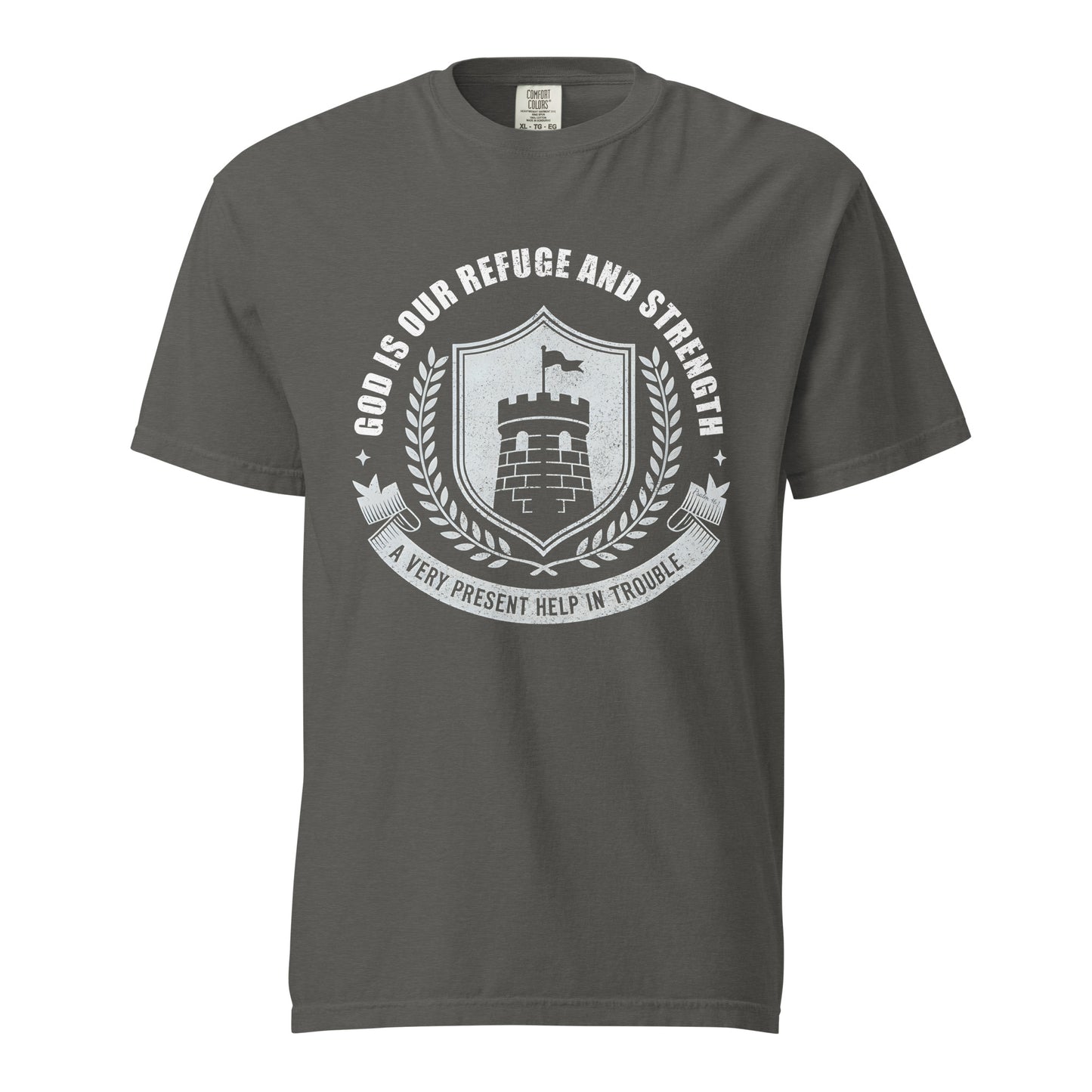 God is Our Refuge  Christian Bible Verse T-Shirt