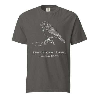 Seen Known Loved Sparrow  Christian Bible Verse T-Shirt