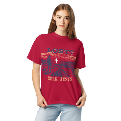 Lost Seek Jesus  Christian Bible Verse T-Shirt
