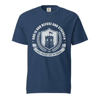 God is Our Refuge  Christian Bible Verse T-Shirt