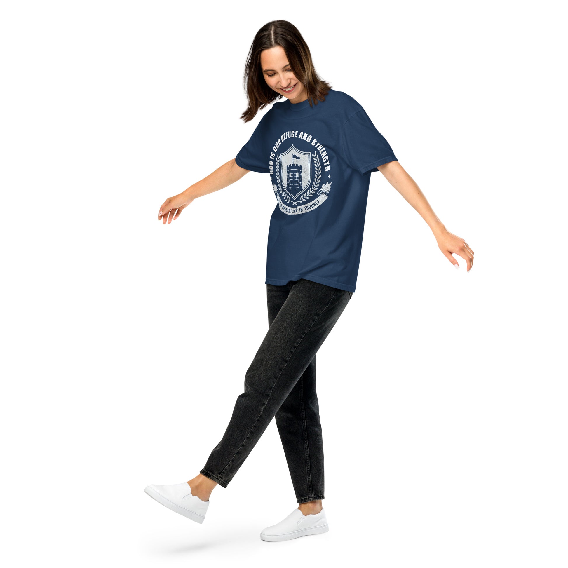 God is Our Refuge  Christian Bible Verse T-Shirt
