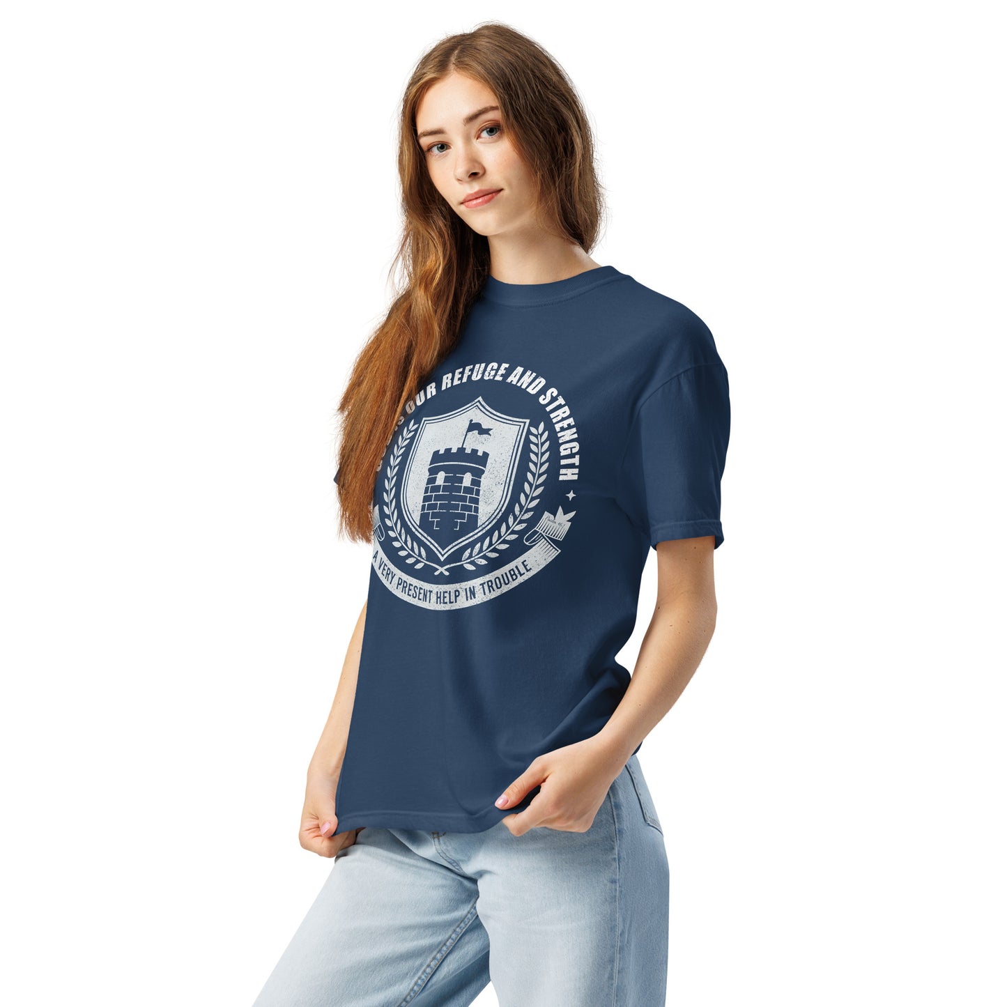 God is Our Refuge  Christian Bible Verse T-Shirt