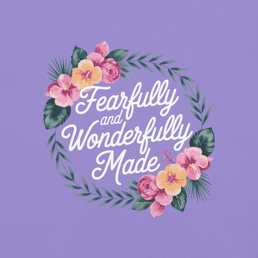 Fearfully and Wonderfully Made  Christian Bible Verse T-Shirt