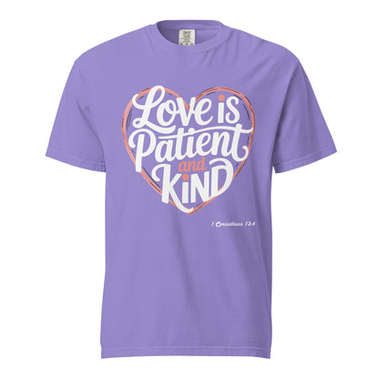 Love is Patient and Kind  Christian Bible Verse T-Shirt