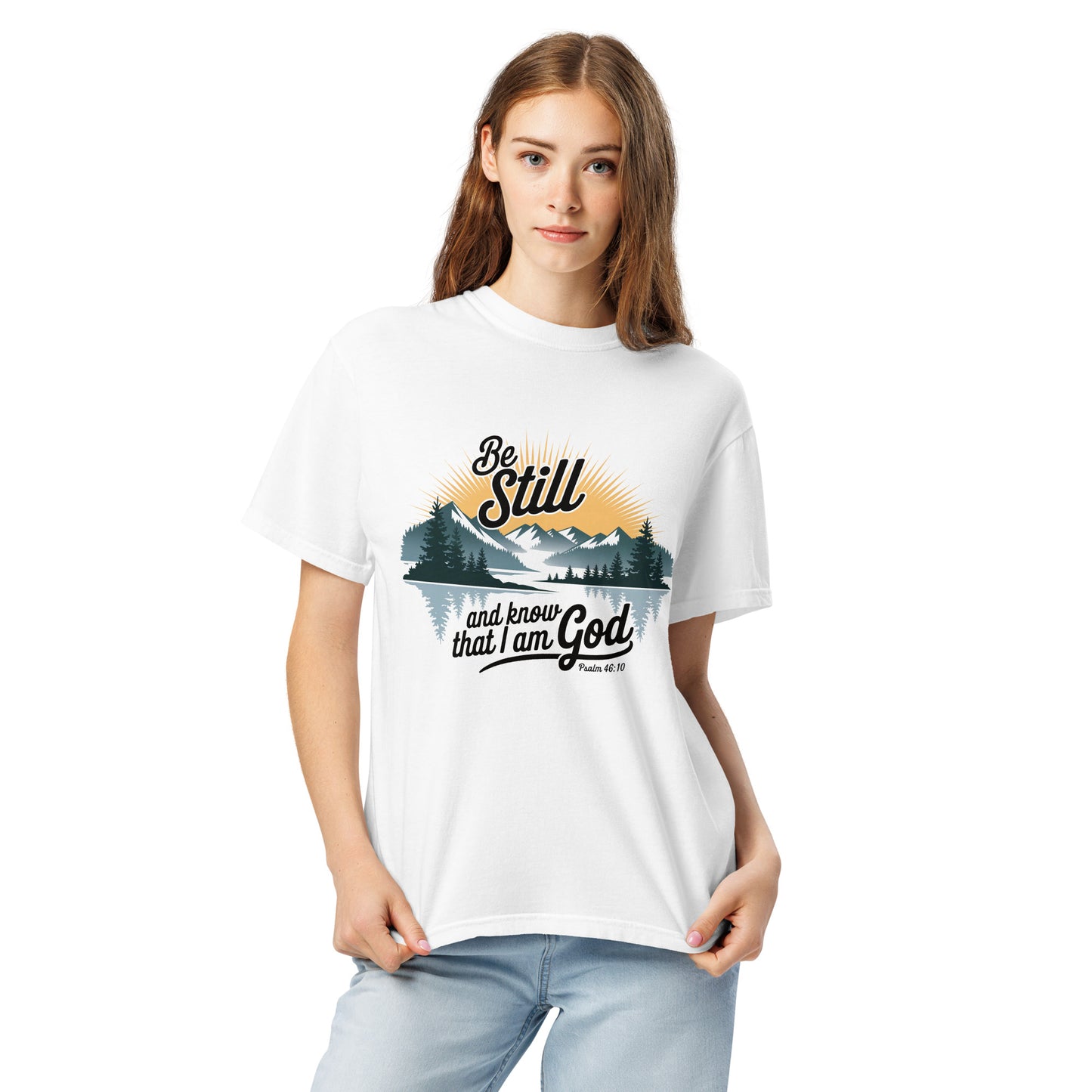 Be Still T-shirt  Christian Bible Verse T-Shirt