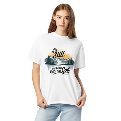Be Still T-shirt  Christian Bible Verse T-Shirt