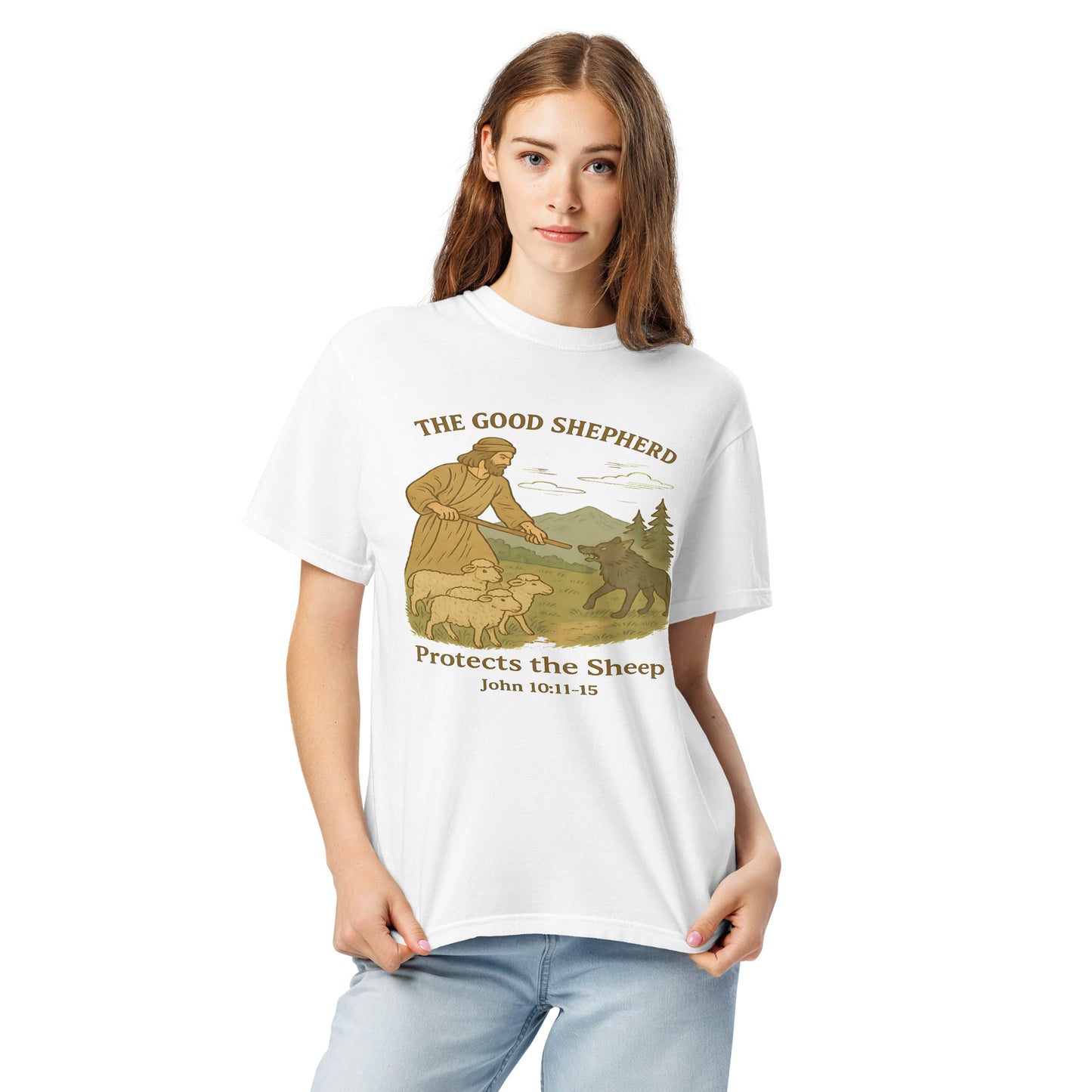 The Good Shepard  Christian Bible Verse T-Shirt