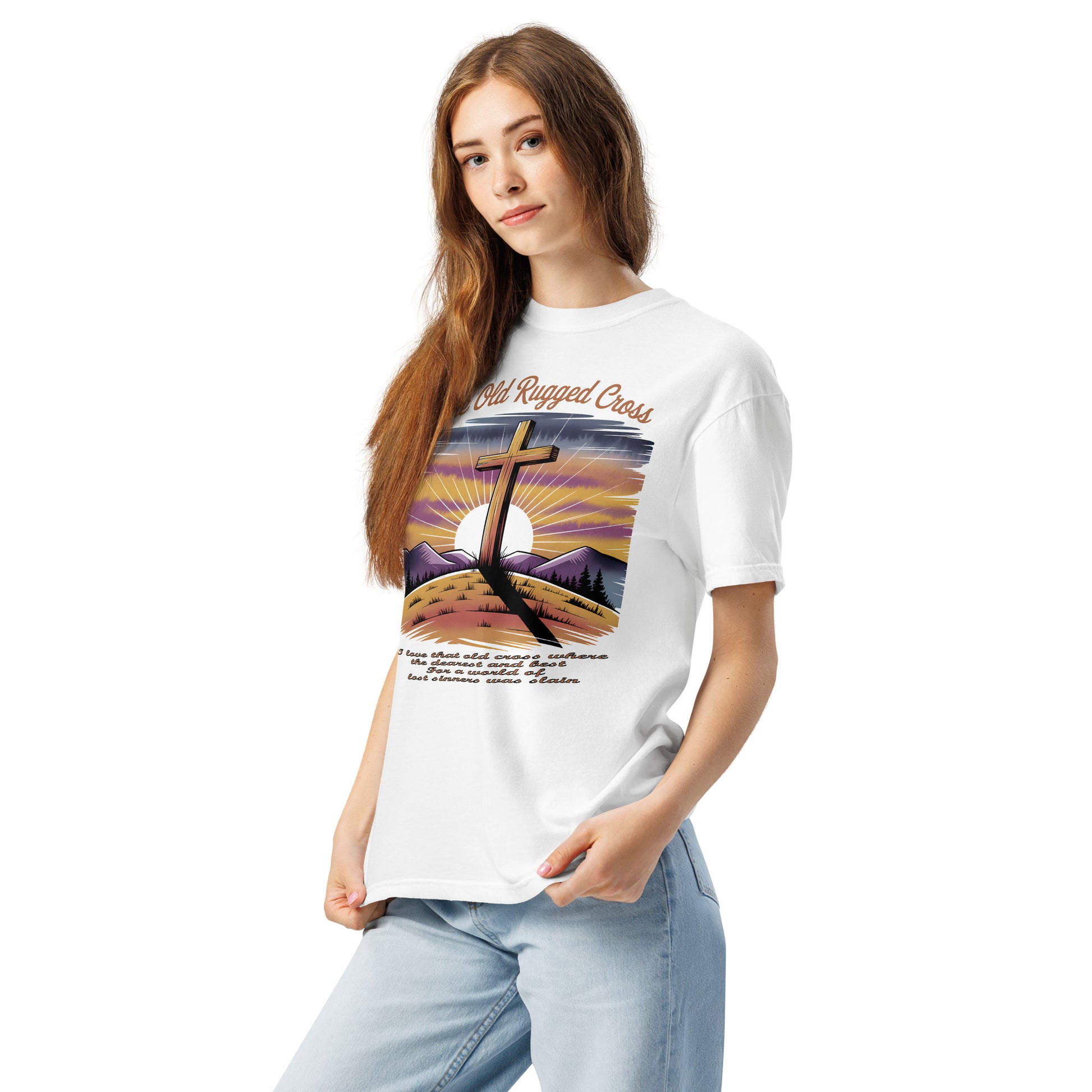 The Old Rugged Cross  Christian Bible Verse T-Shirt