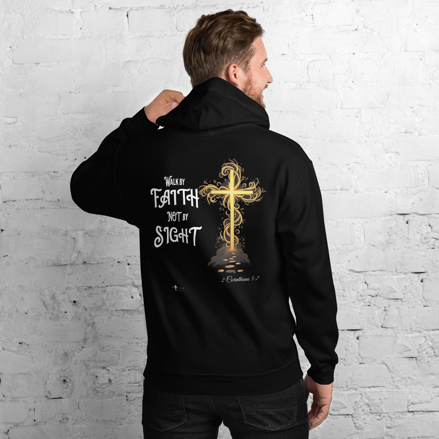 Walk by Faith Not By Sight Hoodie  Christian Bible Verse Hoodie