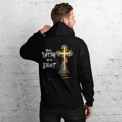 Walk by Faith Not By Sight Hoodie  Christian Bible Verse Hoodie