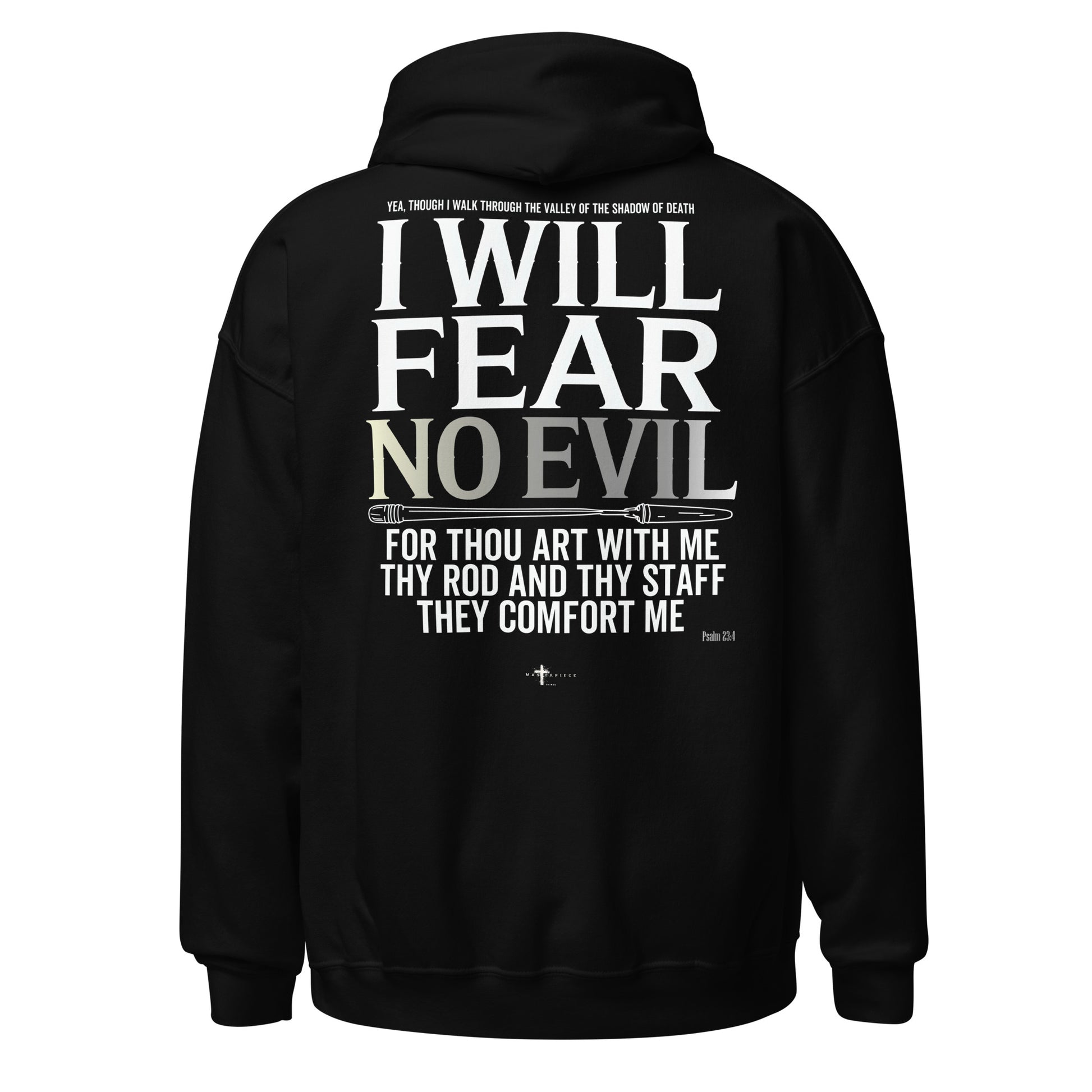 Fear No Evil Hoodie  Christian Bible Verse Hoodie