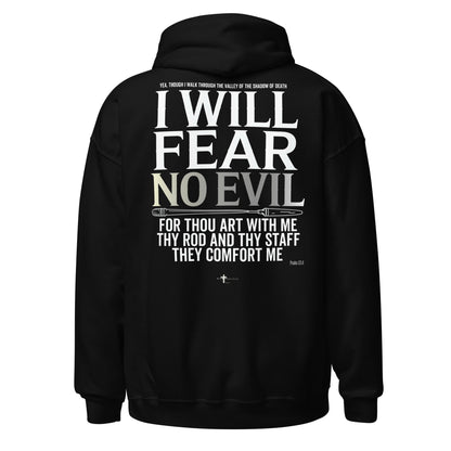 Fear No Evil Hoodie  Christian Bible Verse Hoodie
