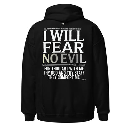 Fear No Evil Hoodie  Christian Bible Verse Hoodie Psalm 23
