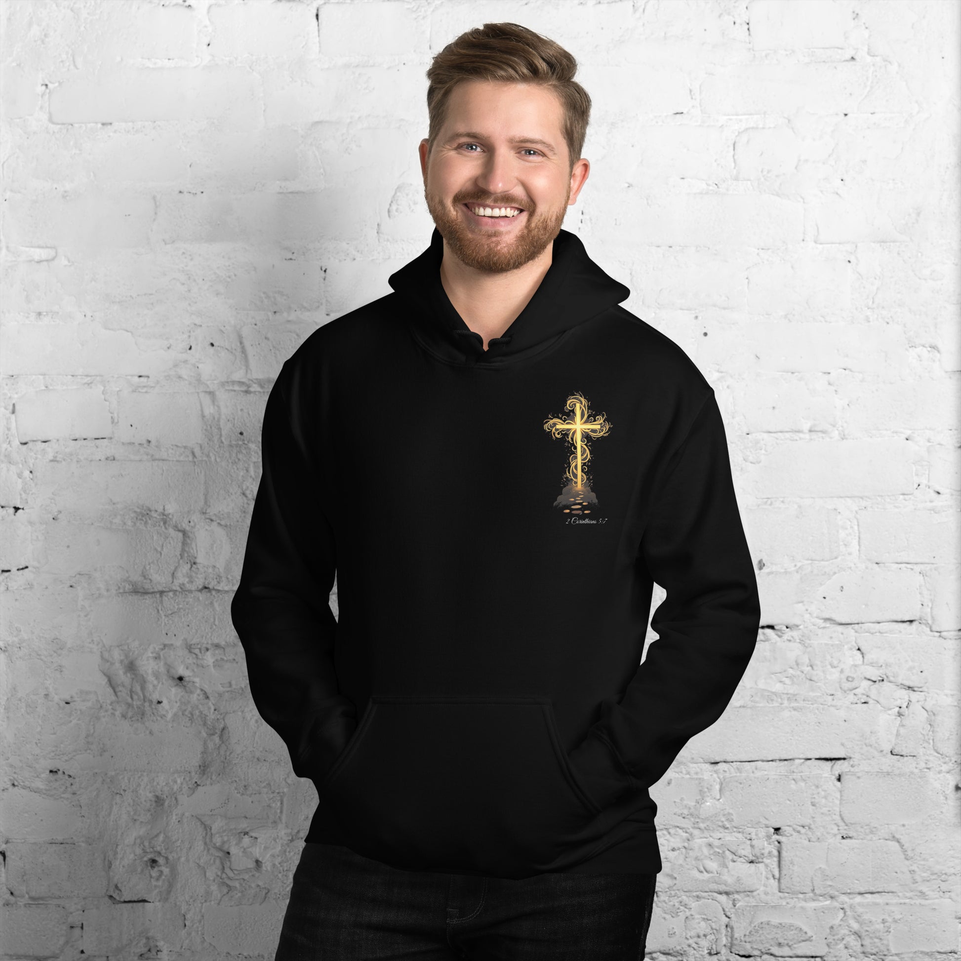 Walk by Faith Not By Sight Hoodie  Christian Bible Verse Hoodie