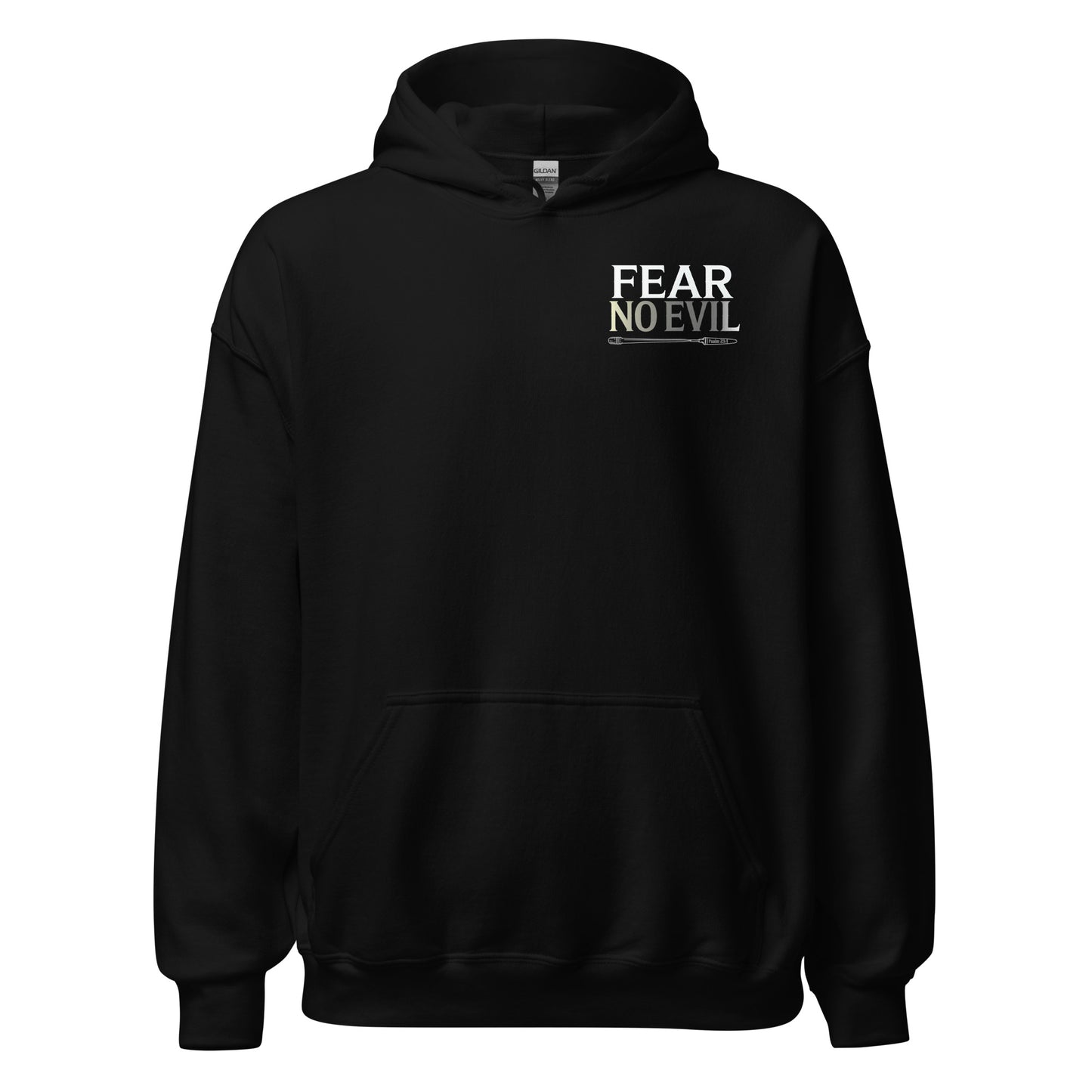 Fear No Evil Hoodie  Christian Bible Verse Hoodie