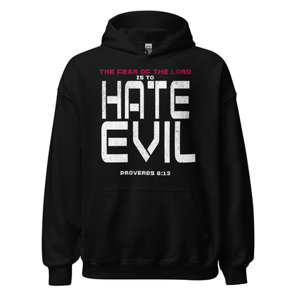 Fear The Lord Hate Evil Hoodie  Christian Bible Verse T-Shirt