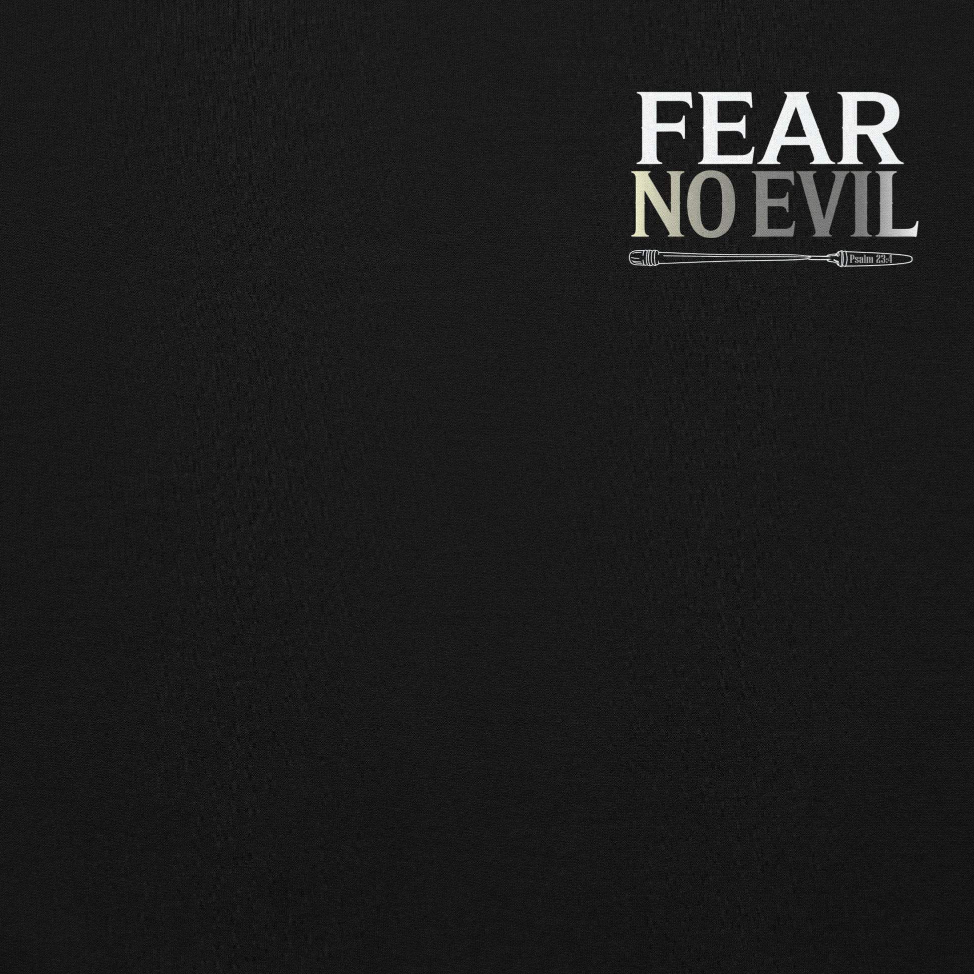 Fear No Evil Hoodie  Christian Bible Verse Hoodie Psalm 23