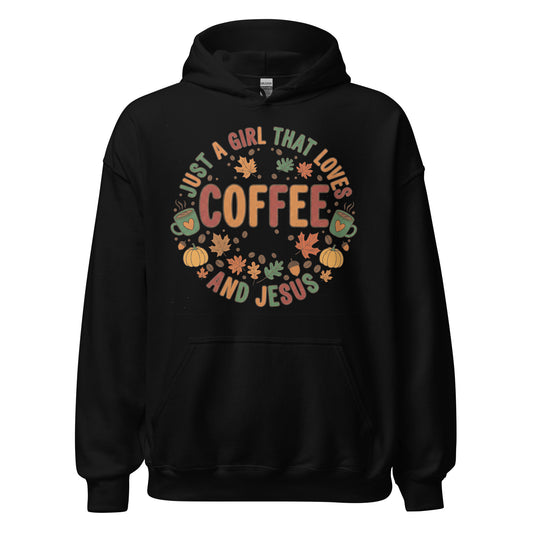  Just a Girl who loves Coffee and Jesus Christian hoodie 