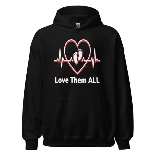 Love Them ALL Pro-Life Christian Hoodie Psalm 139:13 