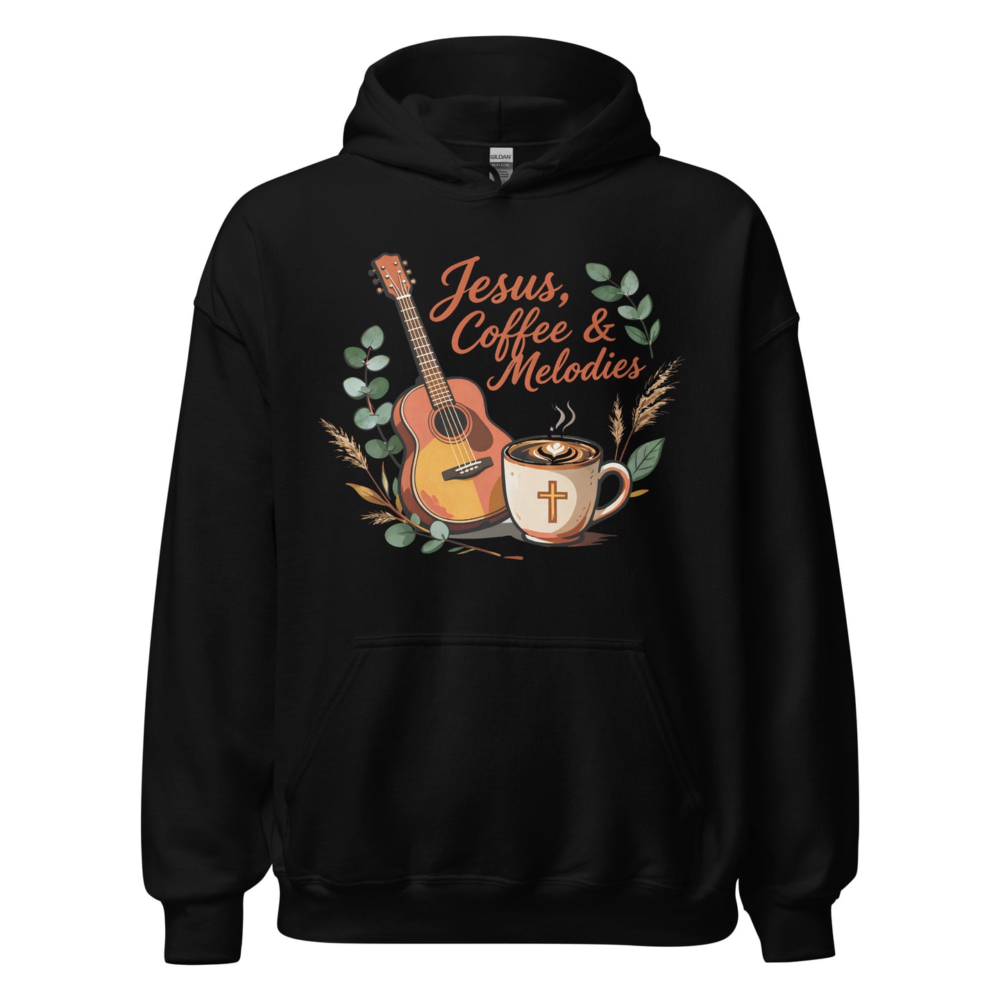  Jesus Coffee and Melodies Christian Hoodie 