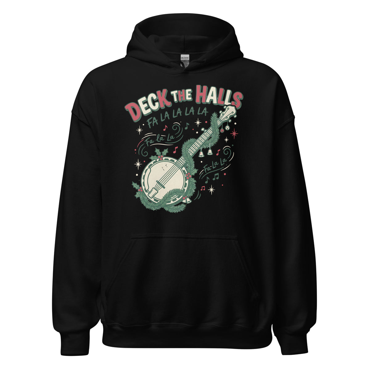 Deck The Halls Banjo Hoodie - Black - MasterPiece Shirts