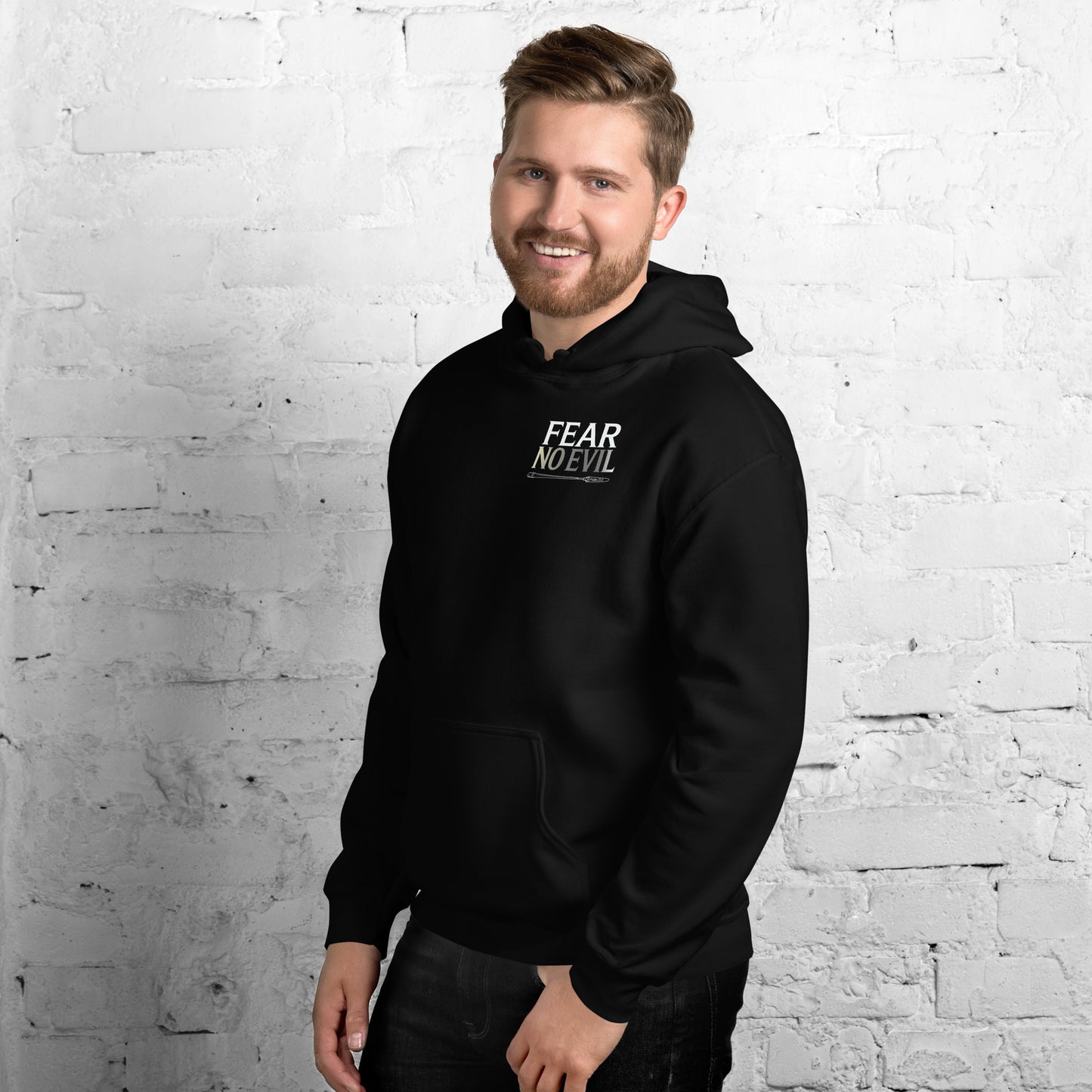 Fear No Evil Hoodie  Christian Bible Verse Hoodie