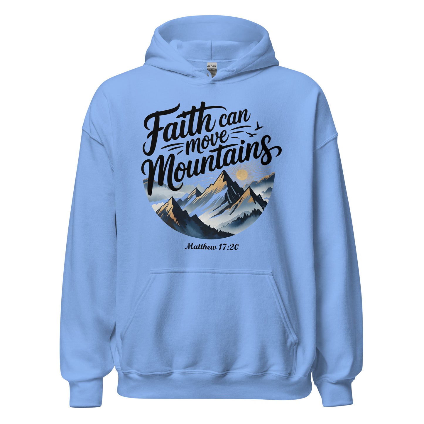  Faith can move mountains Christian hoodie