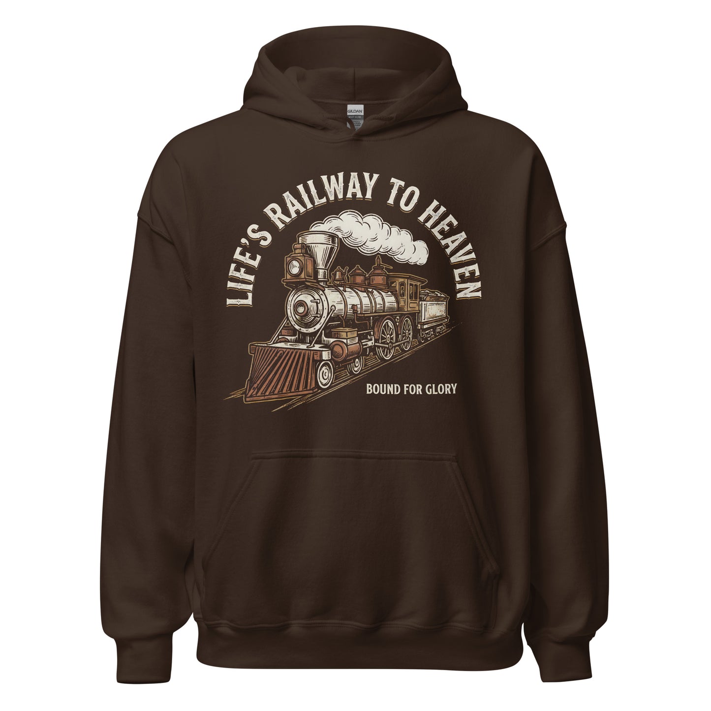  Life's Railway to Heaven Christian hoodie 