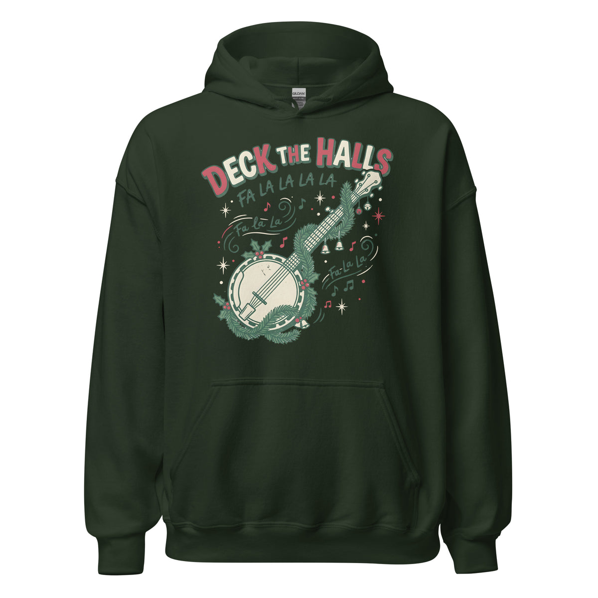 Deck The Halls Banjo Hoodie - Forest - MasterPiece Shirts
