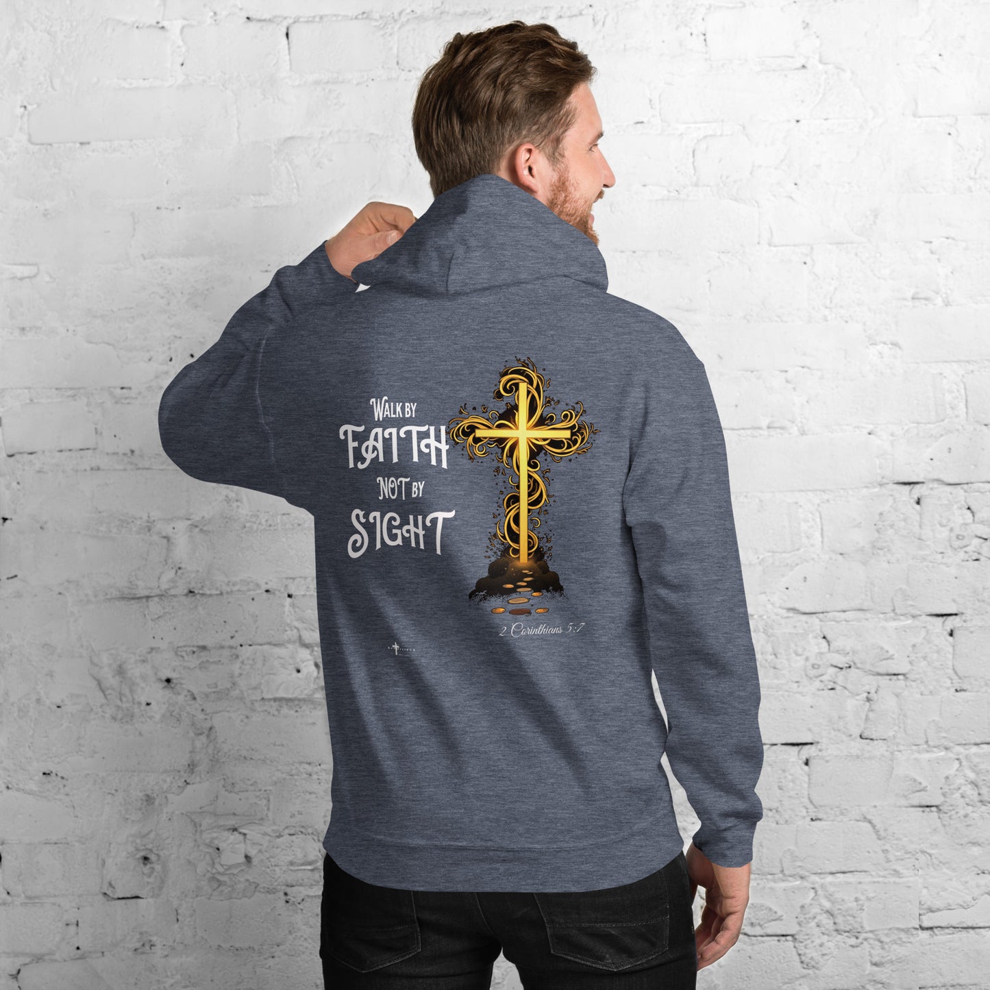 Walk by Faith Not By Sight Hoodie  Christian Bible Verse Hoodie