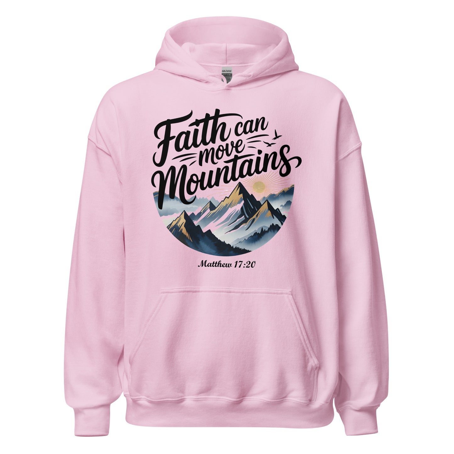  Faith can move mountains Christian hoodie