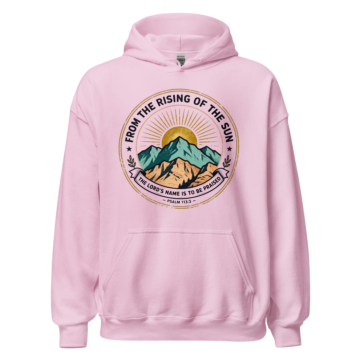 From the Rising of the sun the lords name is to be praised Christian hoodie