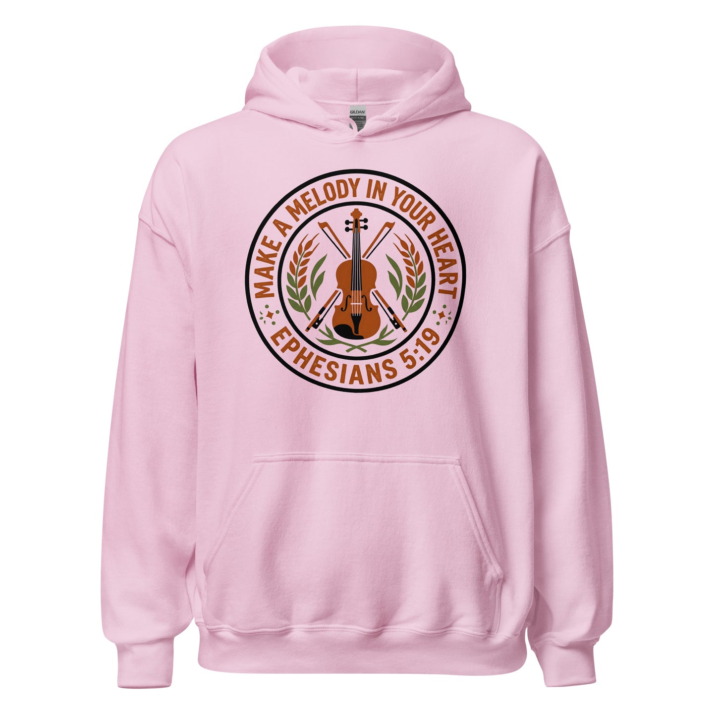 Make a Melody in your heart Christian Hoodie celebrating violin players Ephesians 5:19