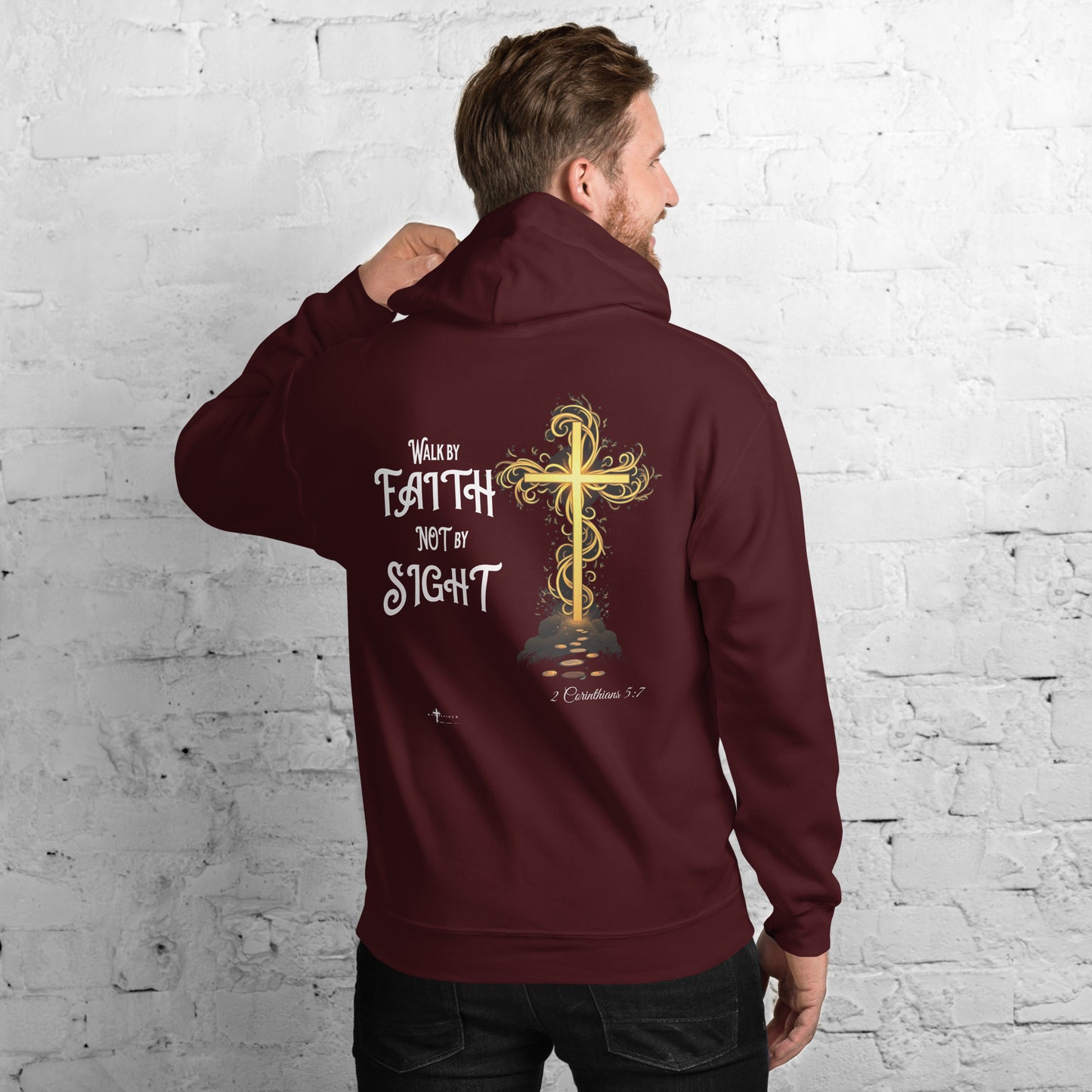 Walk by Faith Not By Sight Hoodie  Christian Bible Verse Hoodie